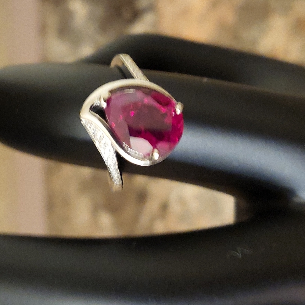Ruby925 solid sterling silv - Picture 3 of 4